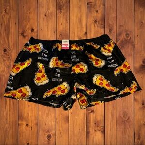 Men’s Pizza Is My Valentine Pajamas Boxers Valentines Day Cute Heart Underwear
